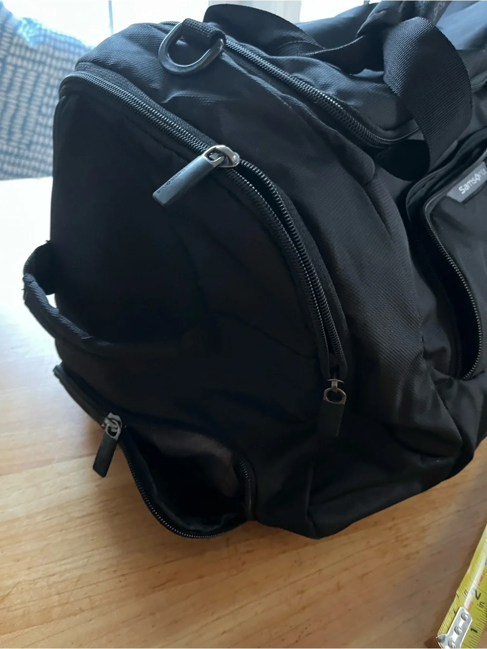 Samsonite Black Weekend Wheeled Suitcase Duffel with Front Pockets
